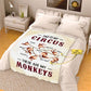 Custom Name Blanket For Grandpa, Grandma, Grandparents, This Is My Circus These Are My Monkeys Personalized Blanket With Names