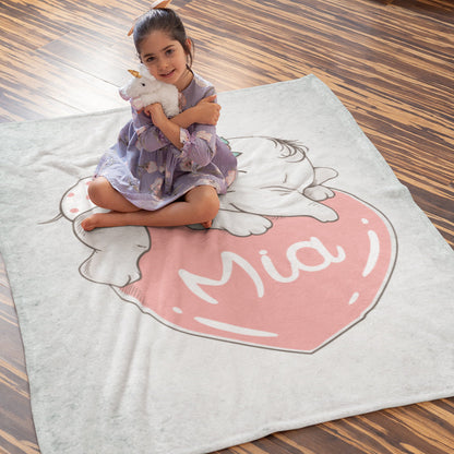 Customized Premium Baby Name Blanket For Toddler