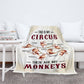 Custom Name Blanket For Grandpa, Grandma, Grandparents, This Is My Circus These Are My Monkeys Personalized Blanket With Names