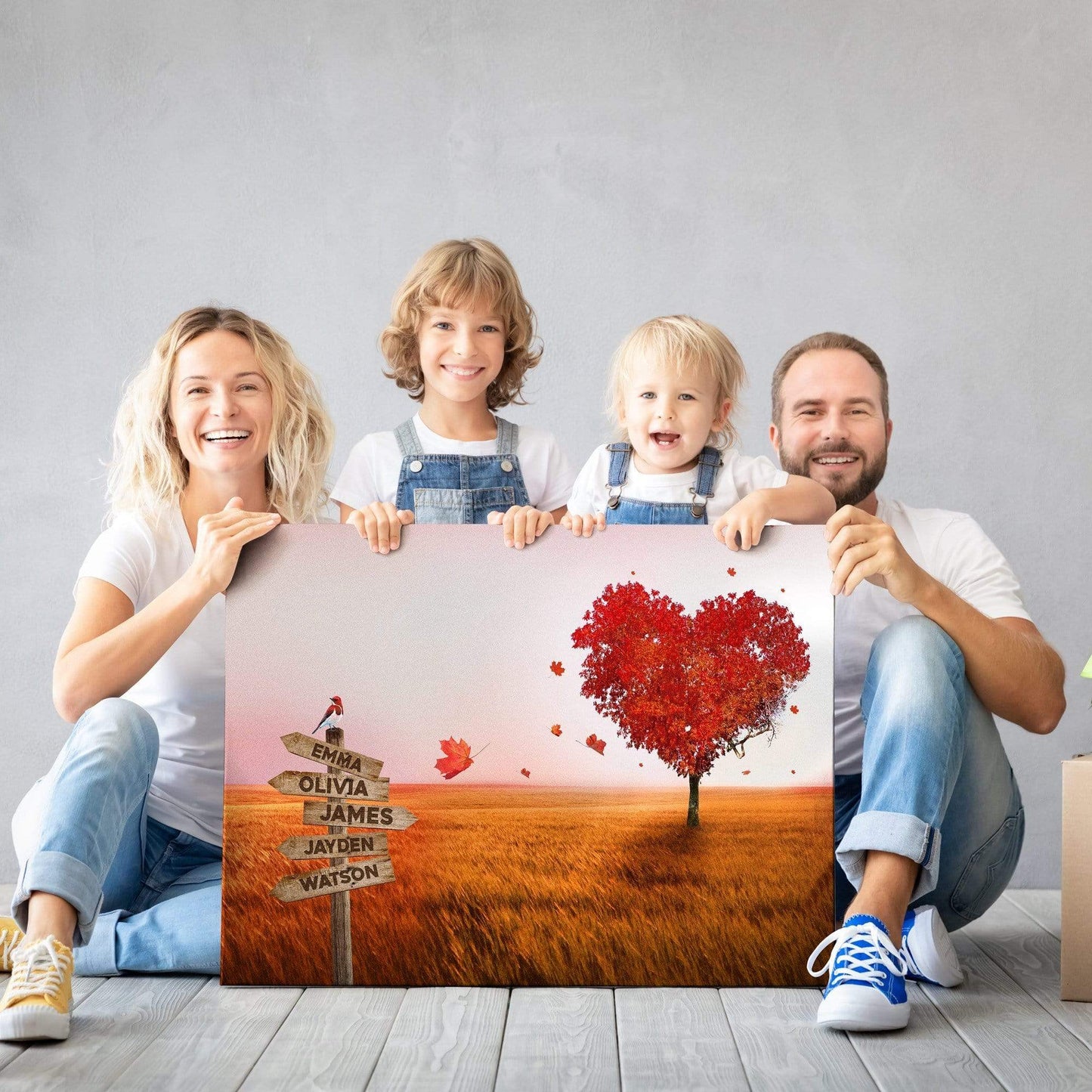 Tree Of Love Customized Canvas With Multi Names